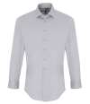 PR244 Premier Long Sleeve Stretch Fit Poplin Shirt Silver colour image